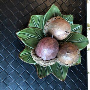 Vintage Botanical Leaf Plate and Acorns by Park Designs